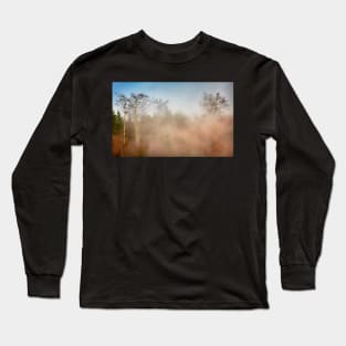 Mountain forest in fog Long Sleeve T-Shirt